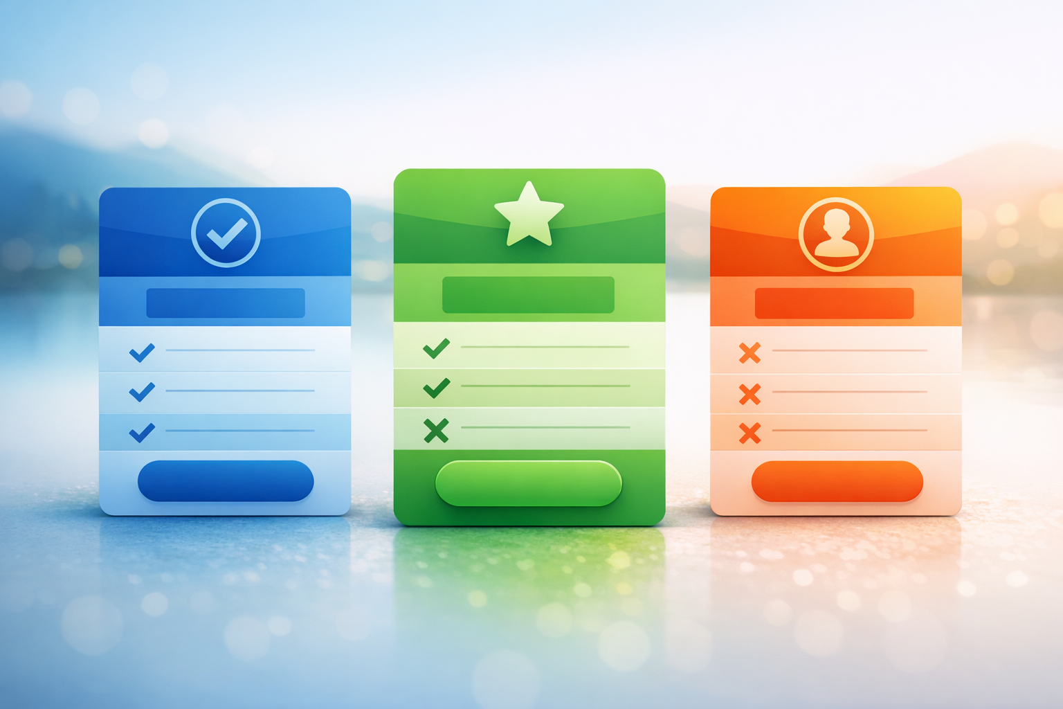 Printed pricing comparison chart for SEO tools
