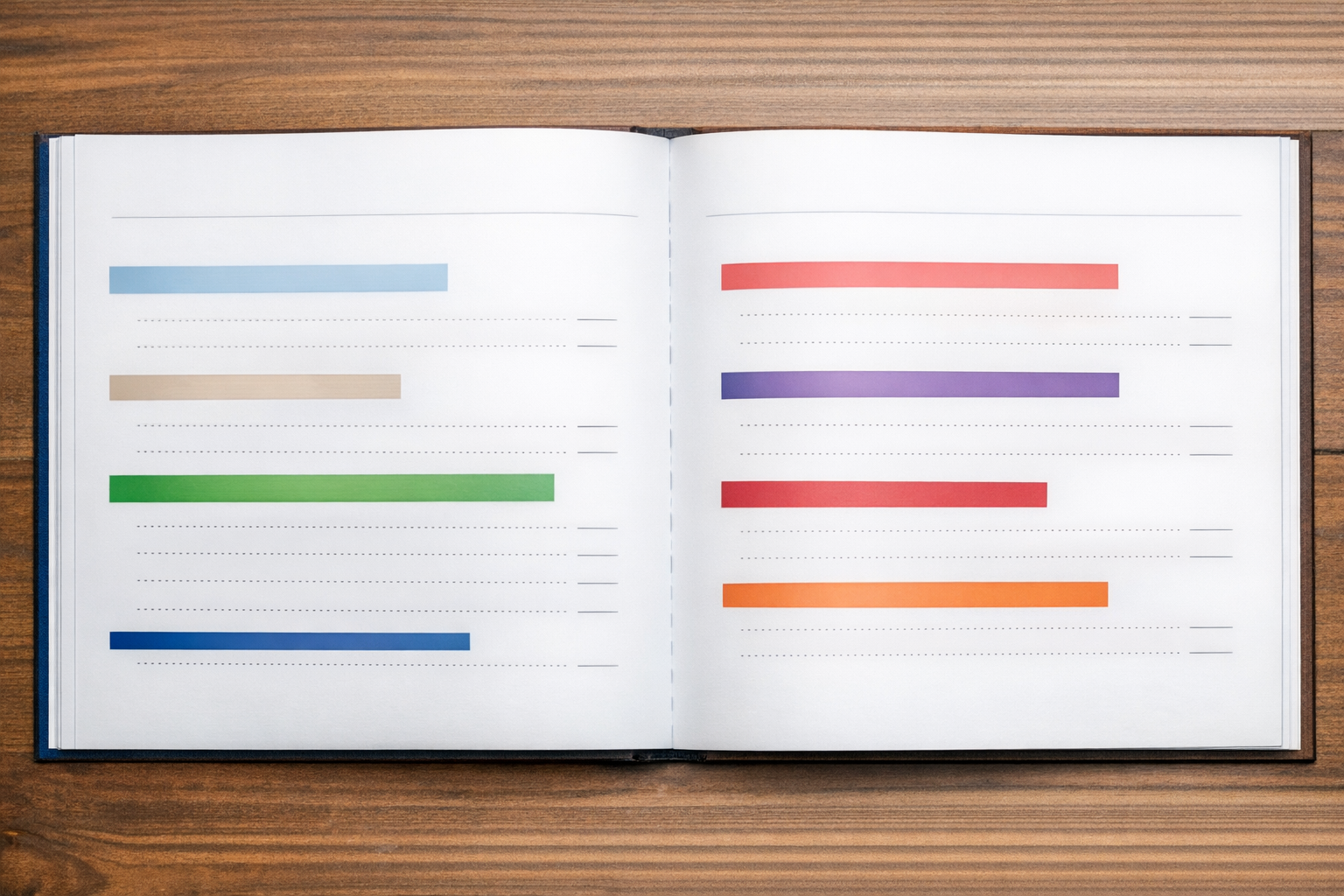 Printed table of contents page