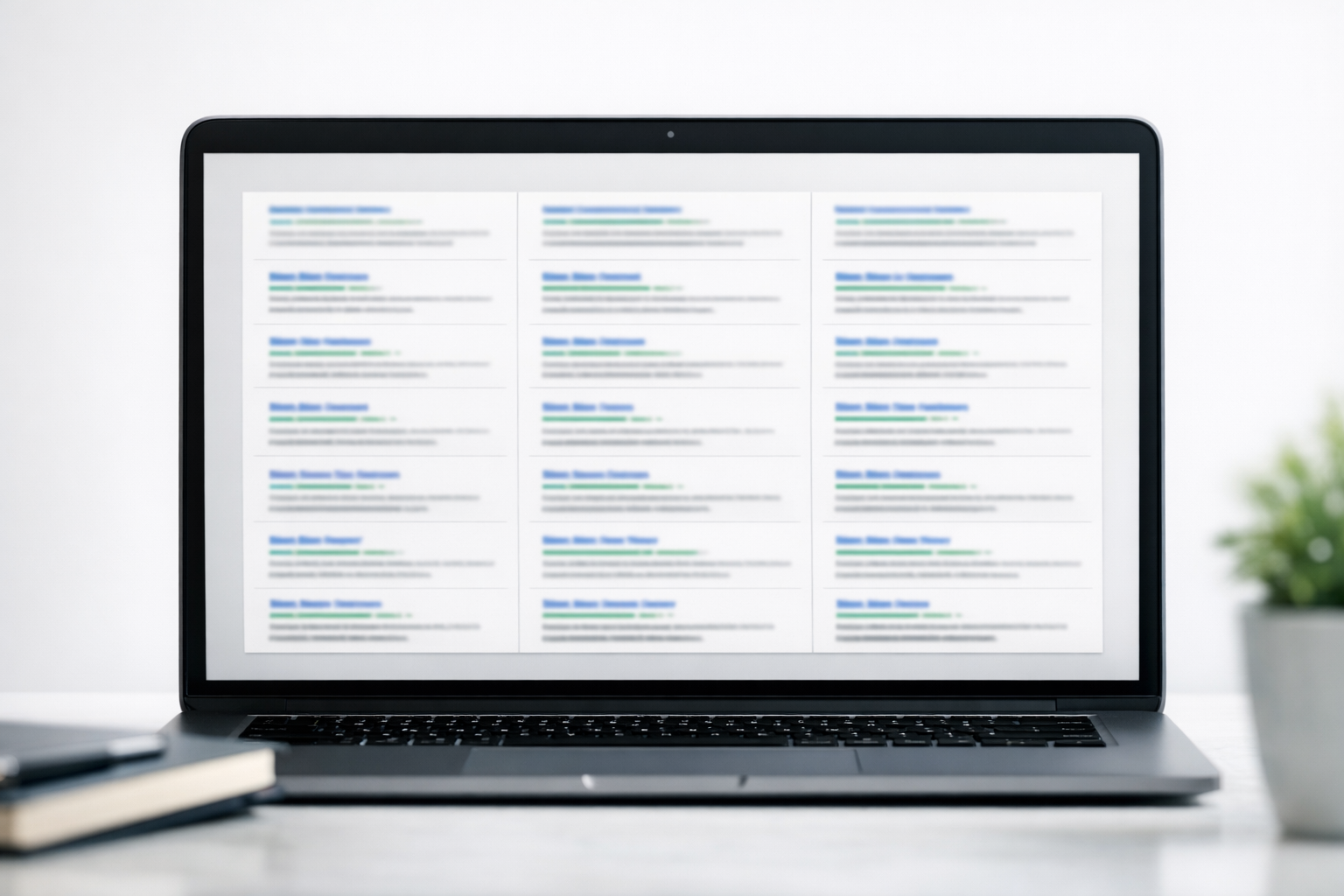 Clean professional SERP comparison table display