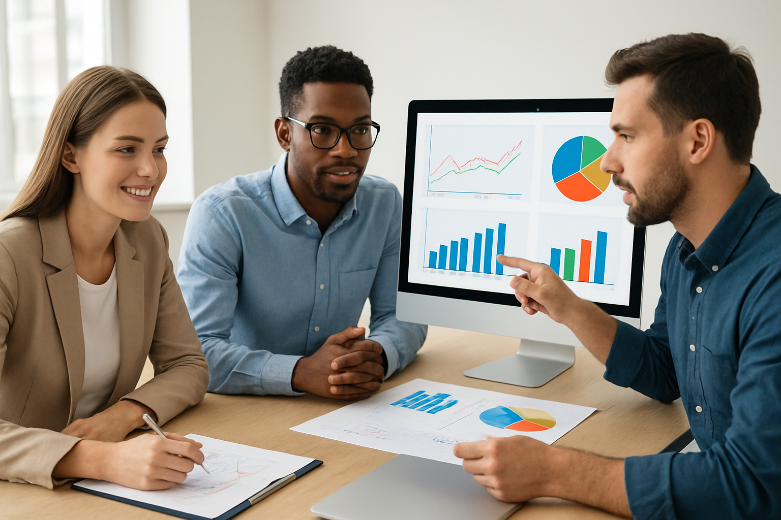 Team analyzing SEO performance data