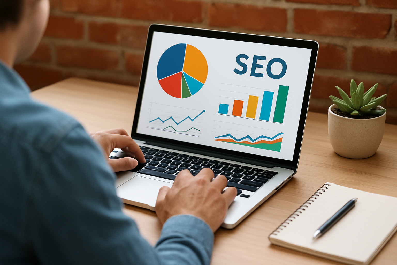 SEO analysis in action on laptop