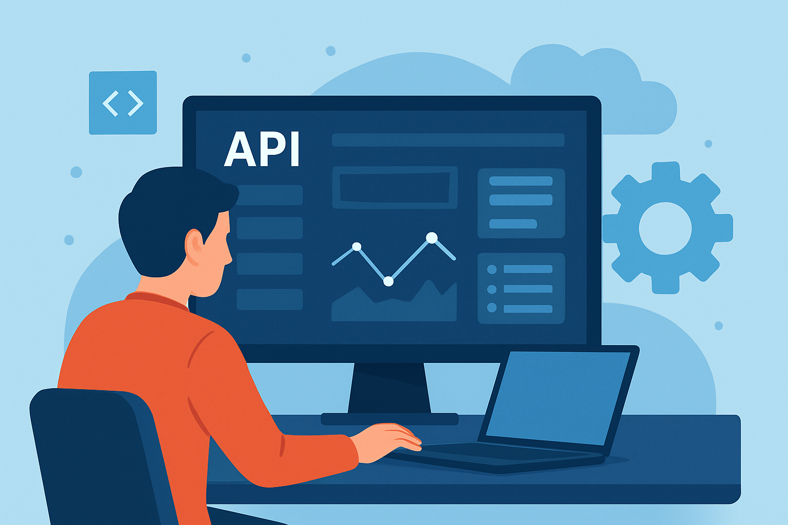 Developer optimizing API dashboard interface