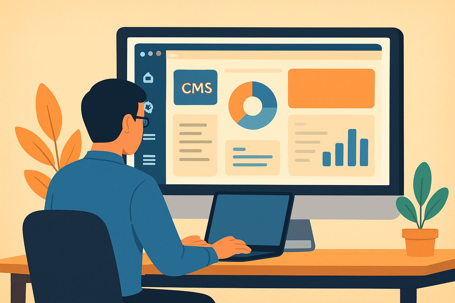Developer enhancing CMS dashboard features