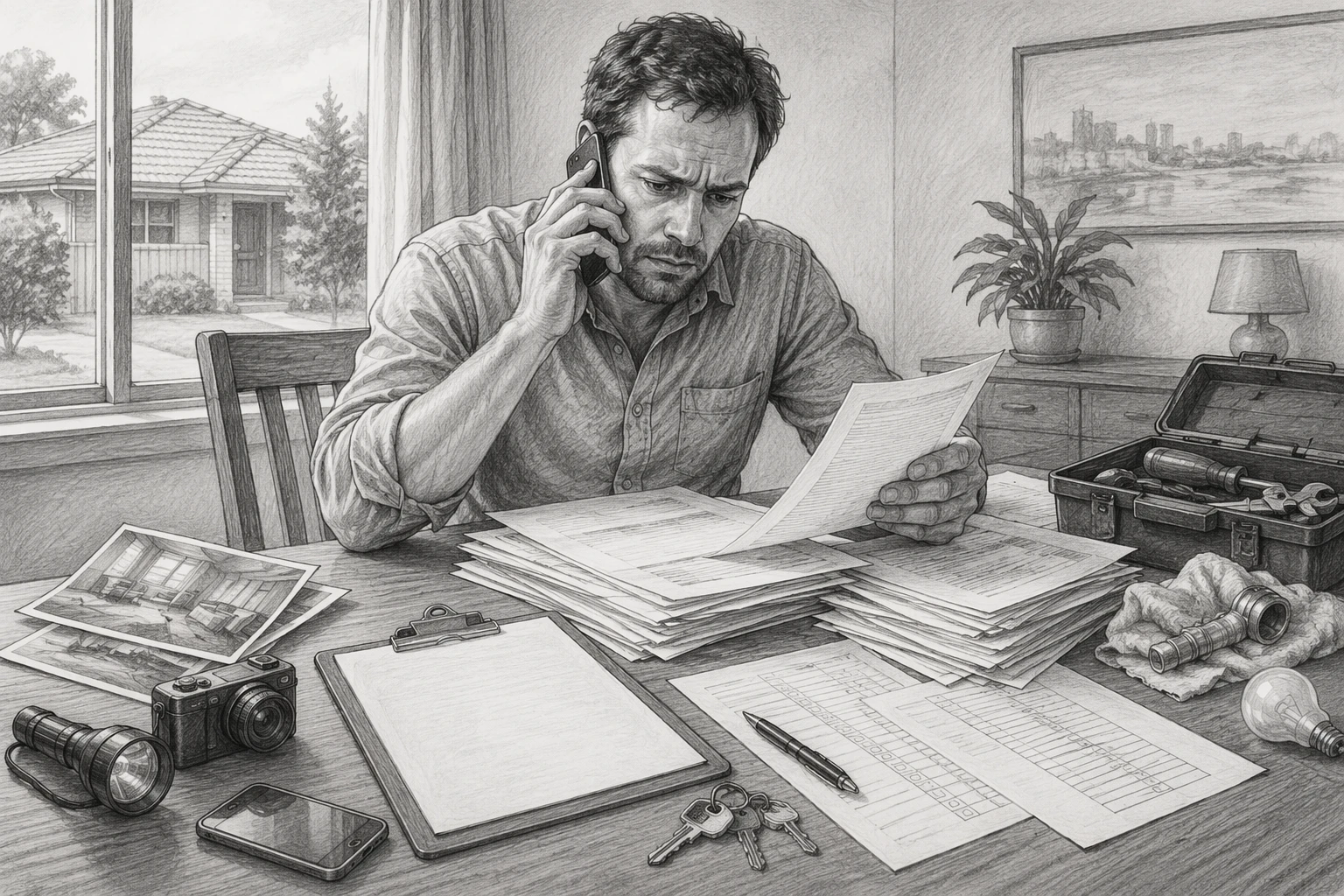 Perth landlord managing inspections and paperwork
