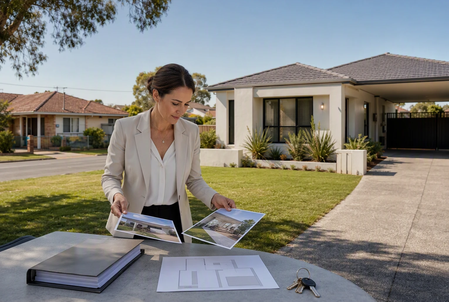 Property manager analyzing Maddington rental comparisons