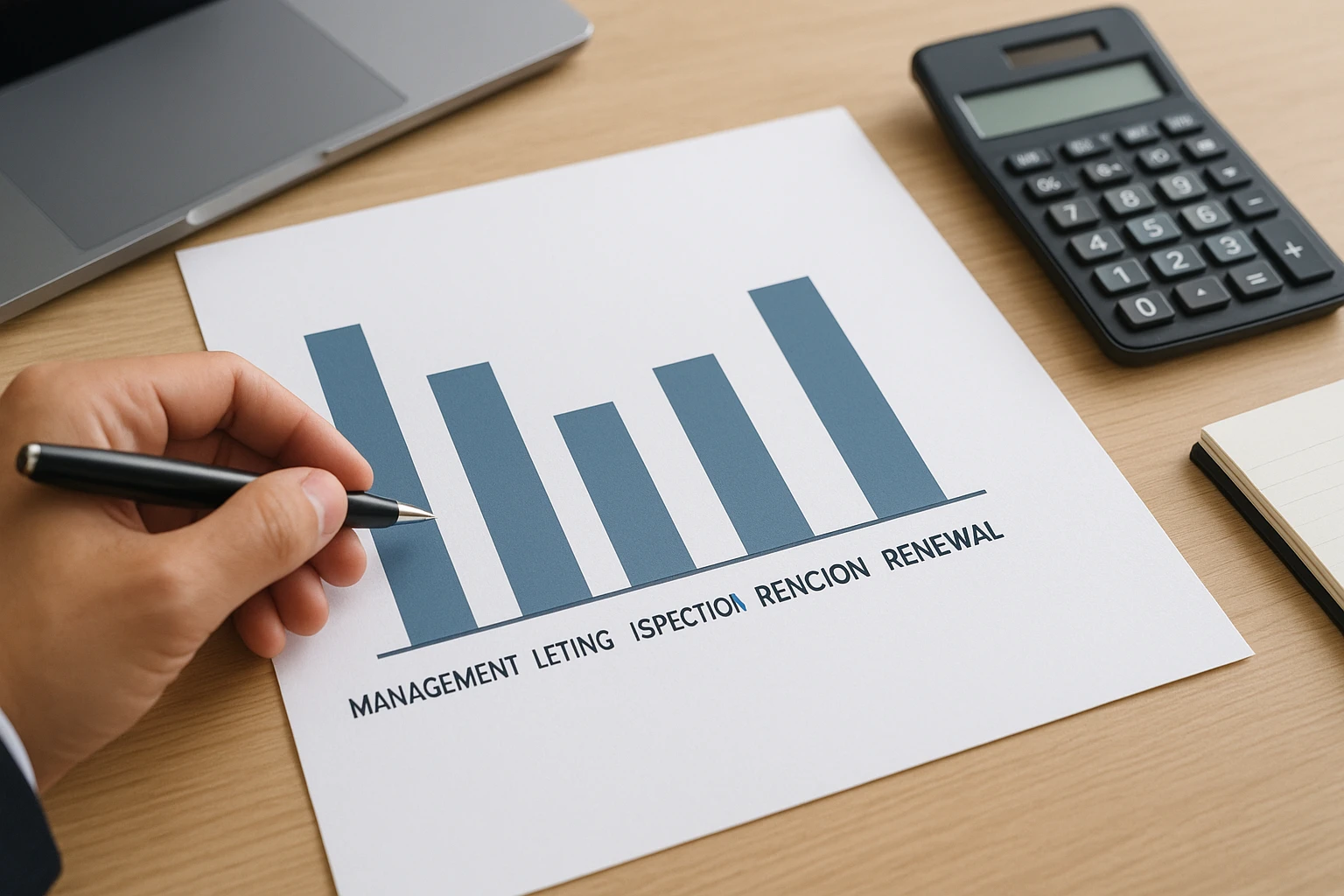 A modern infographic comparing property management fee breakdowns