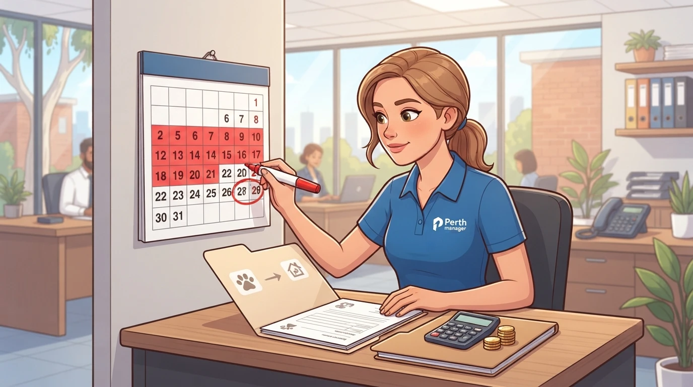 Property manager marks a 14-day calendar deadline
