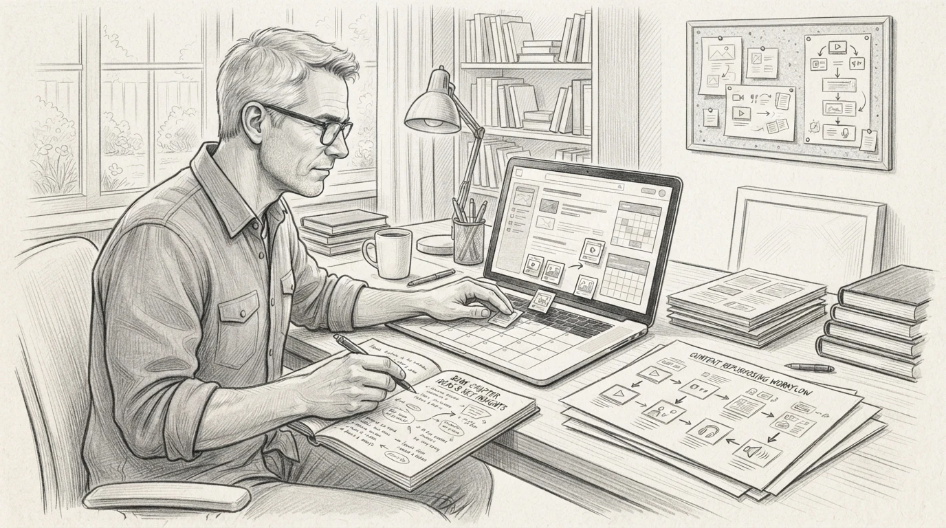Entrepreneur scheduling content from book notes