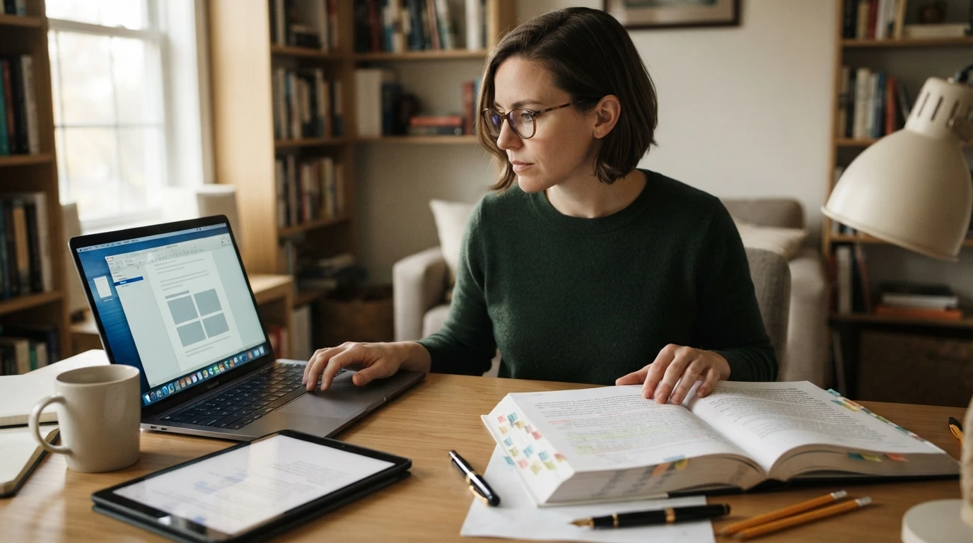 Author weighing digital and print options
