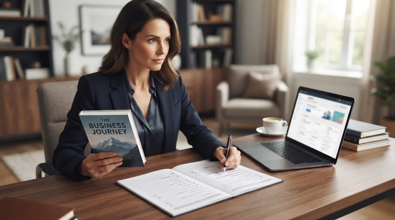Author weighing book against task list