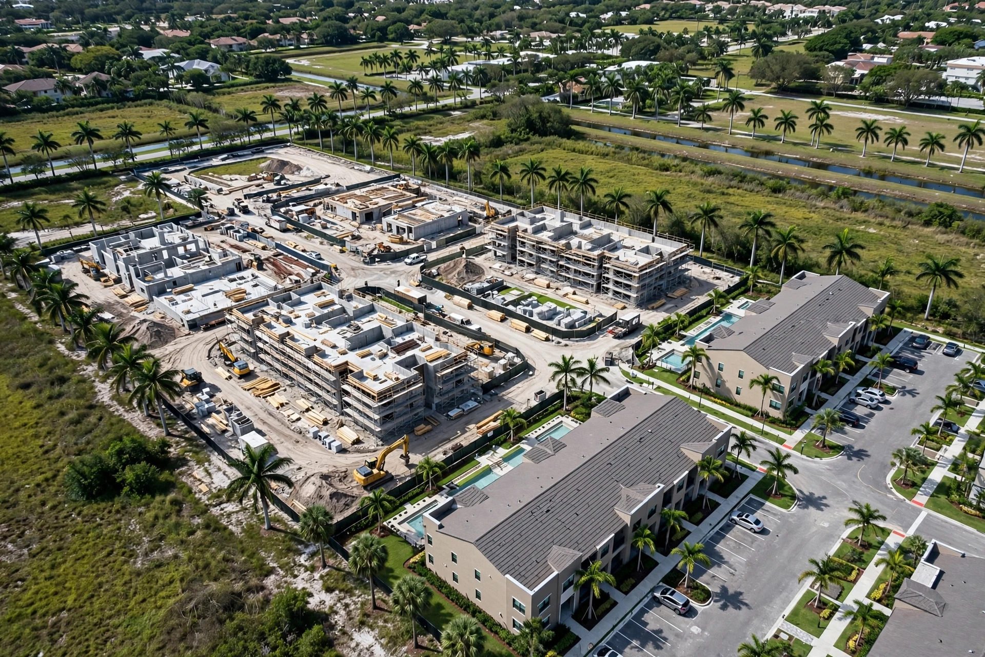 Boca Garden Communities Expand as New Rental Projects Move Forward 6 Aerial view of garden apartments under construction