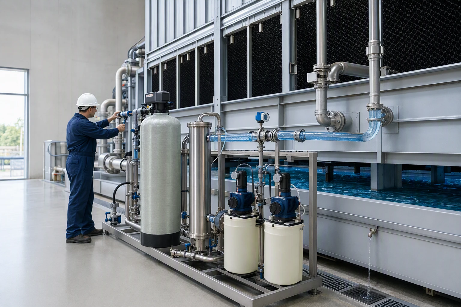 Flowchart of cooling tower efficiency gains