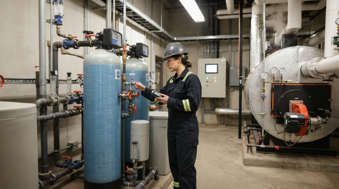 Engineer inspecting