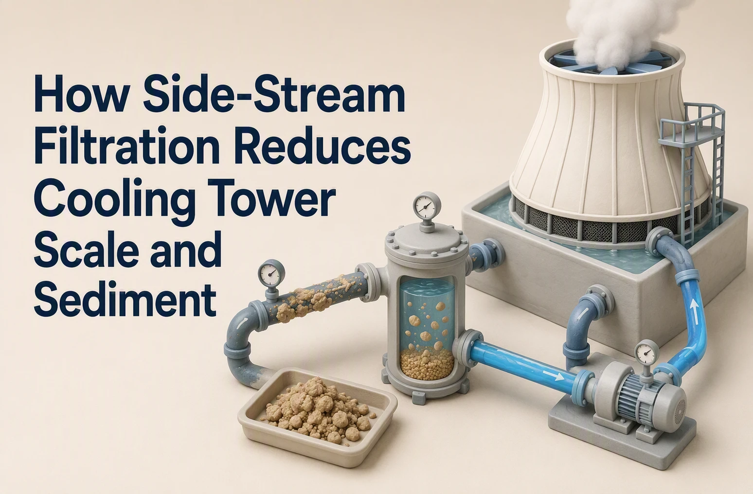 How Side-Stream Filtration Reduces Cooling Tower Scale and Sediment