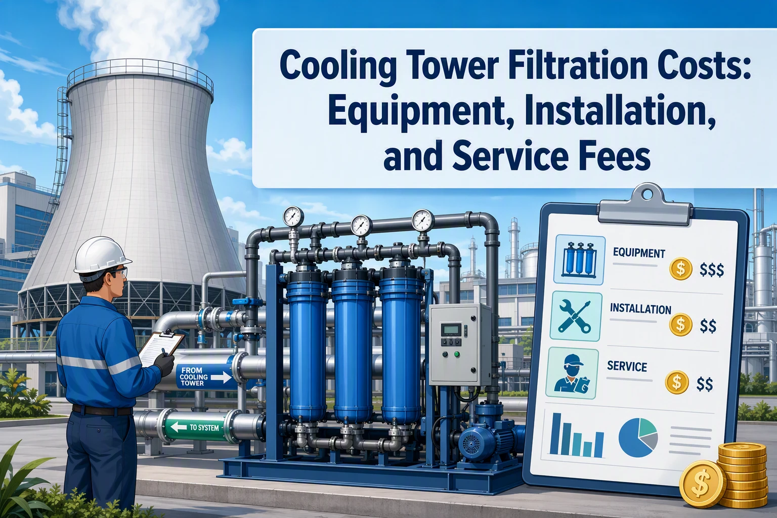 Cooling Tower Filtration Costs: Equipment, Installation, and Service Fees