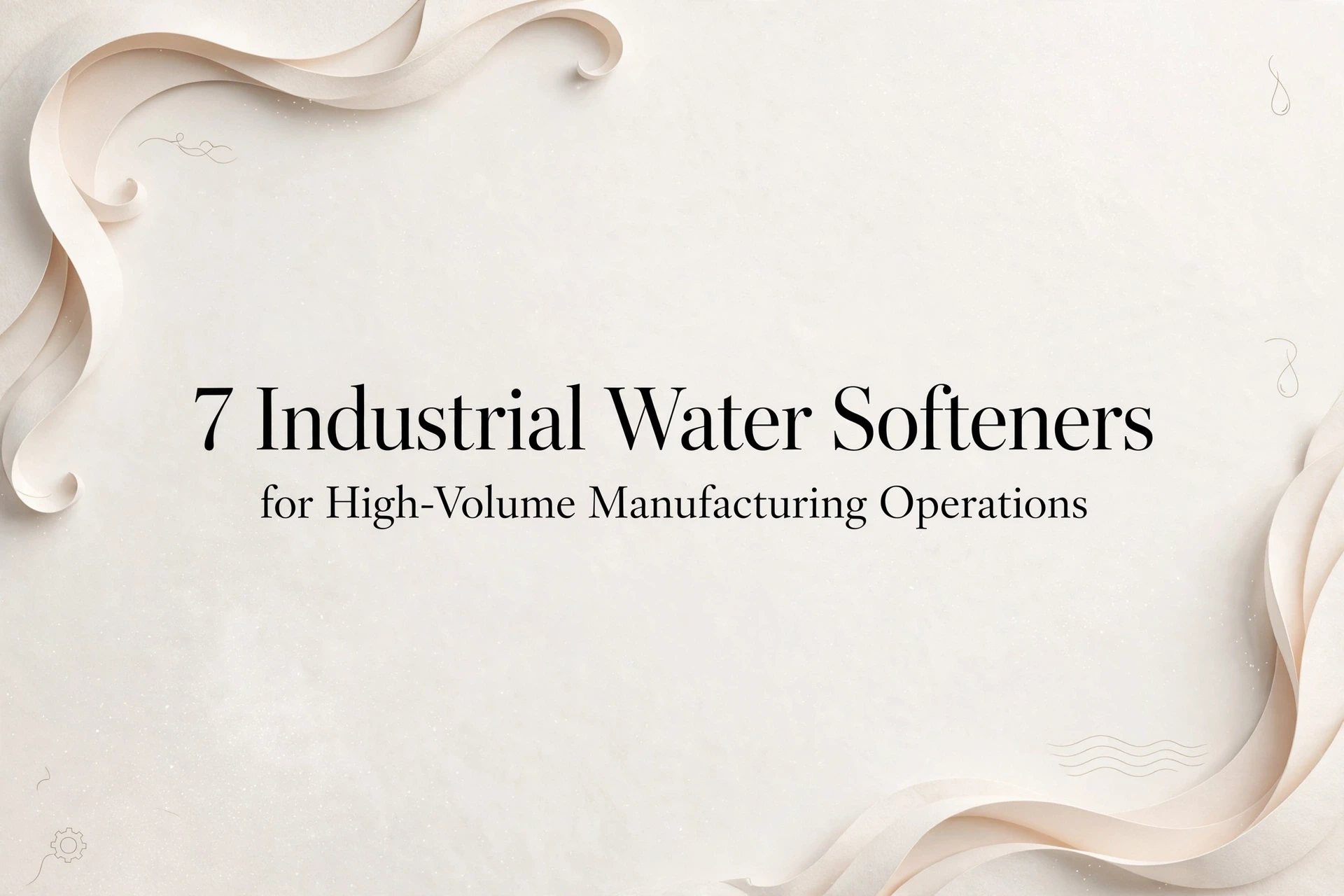 7 Industrial Water Softeners for High-Volume Manufacturing Operations