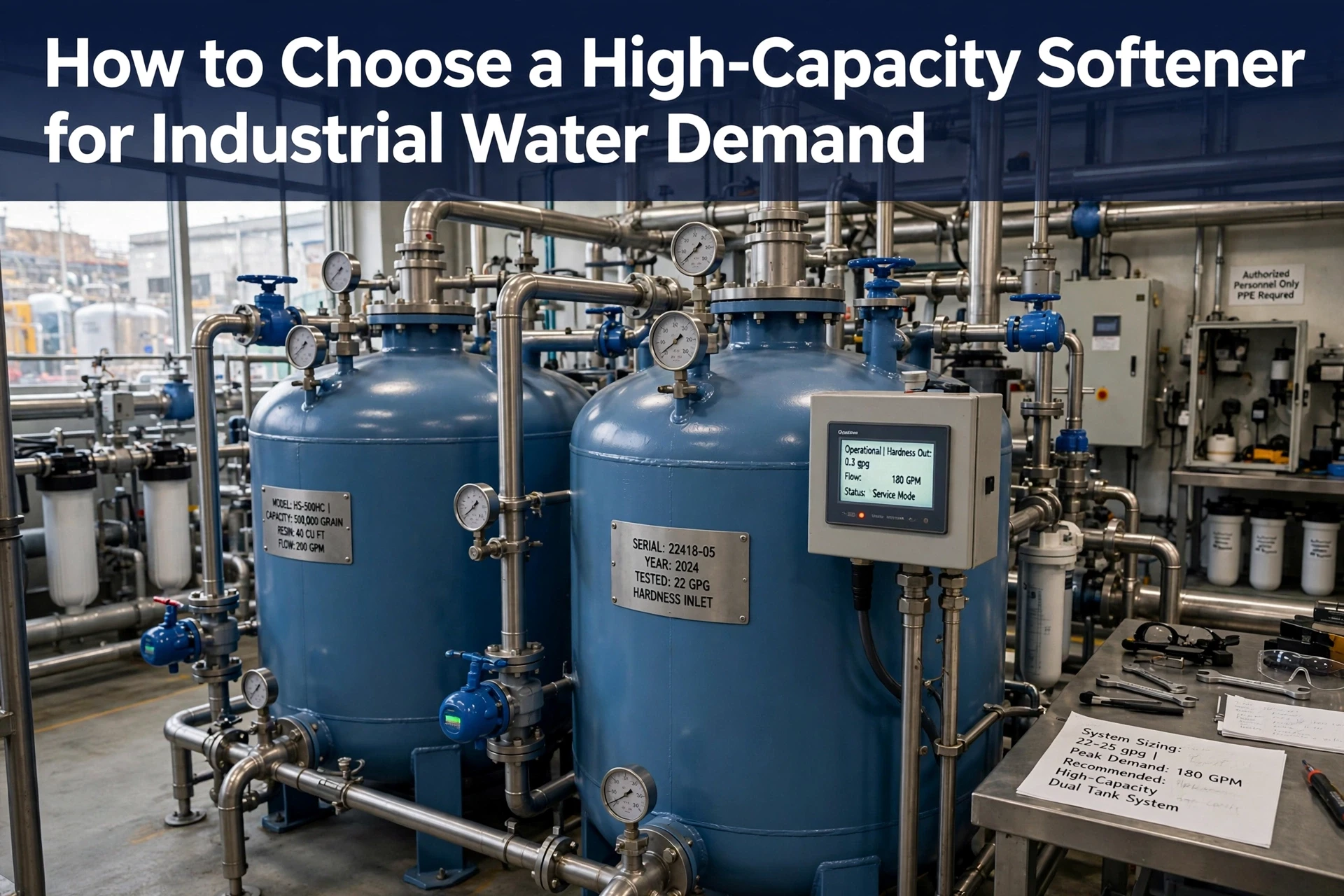 How to Choose a High-Capacity Softener for Industrial Water Demand