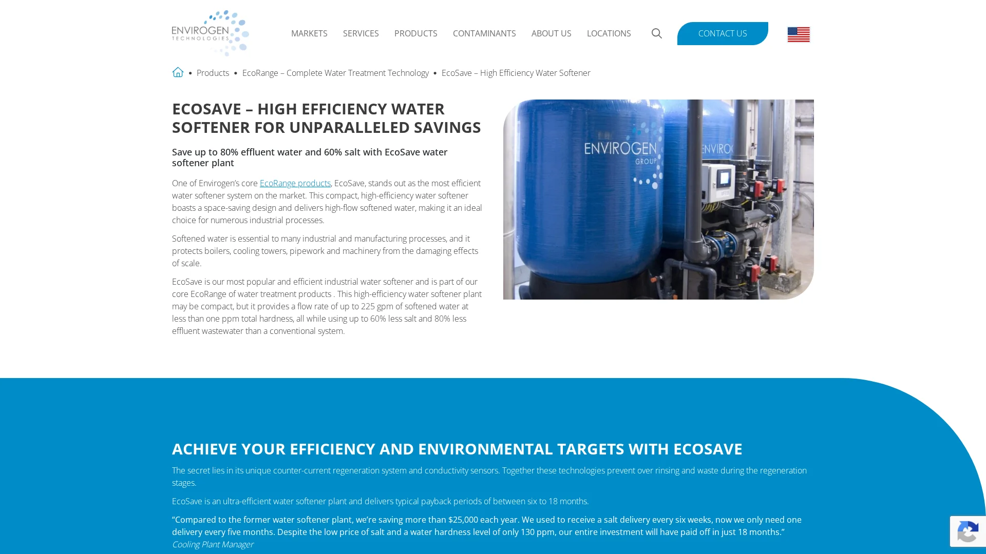 Envirogen EcoSave High-Efficiency Softener