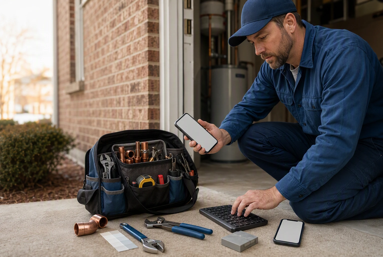 Plumber tests mobile quote form efficiency