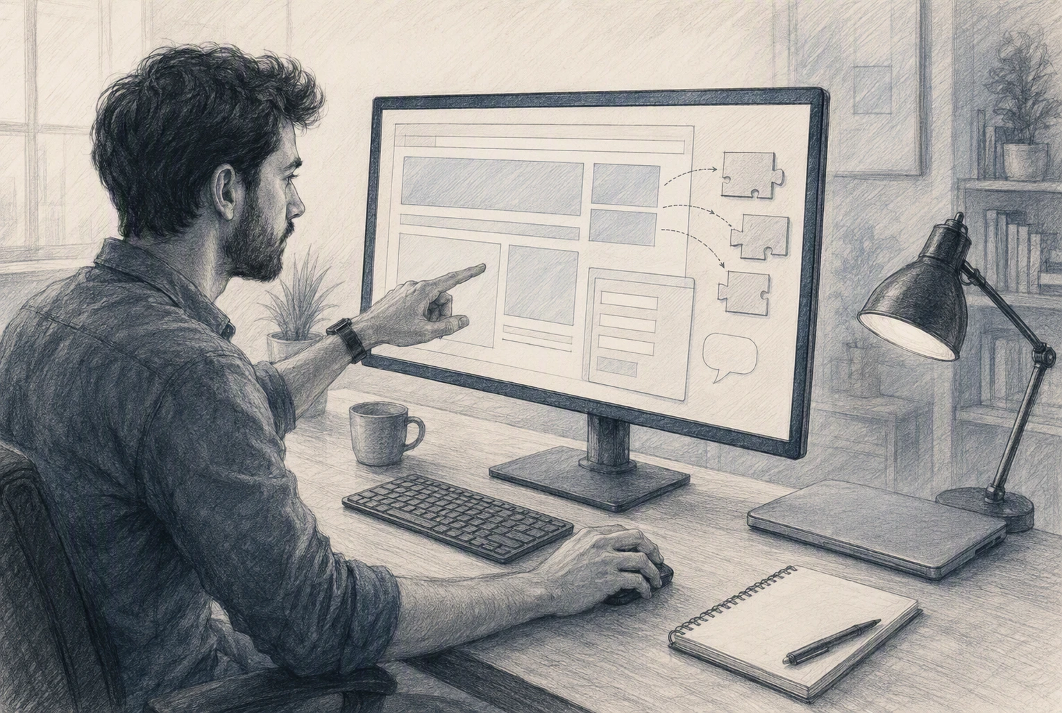 Developer reviewing script loading delays on a monitor