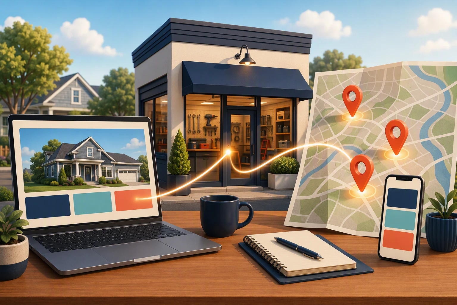 Website map and listing alignment visual