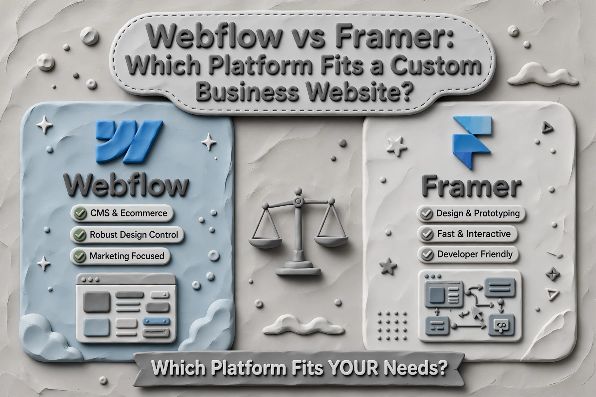 Webflow vs Framer: Which Platform Fits a Custom Business Website?