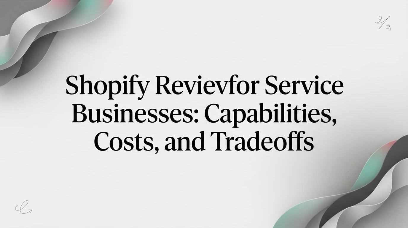 Shopify Review for Service Businesses: Capabilities, Costs, and Tradeoffs