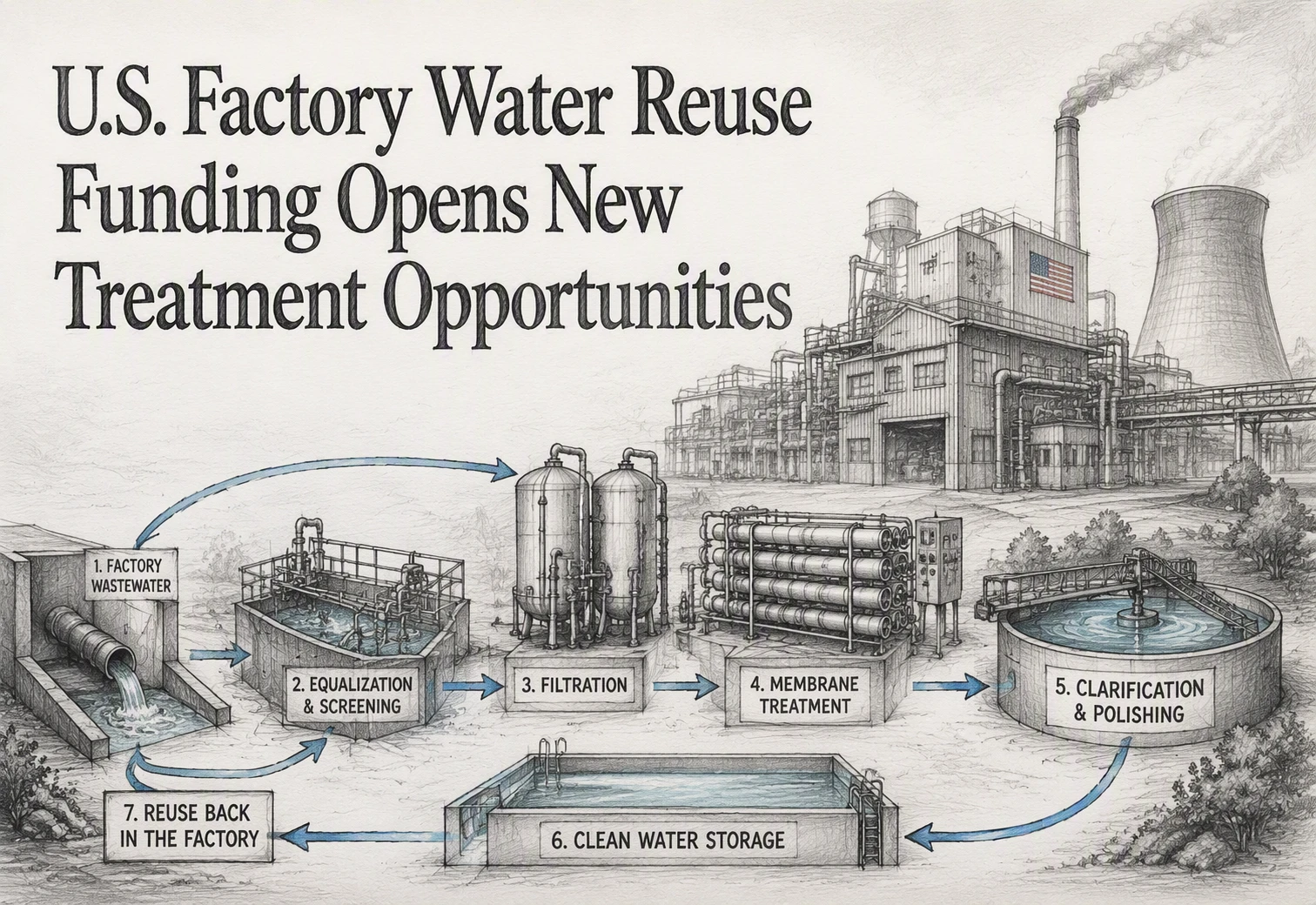 U.S. Factory Water Reuse Funding Opens New Treatment Opportunities