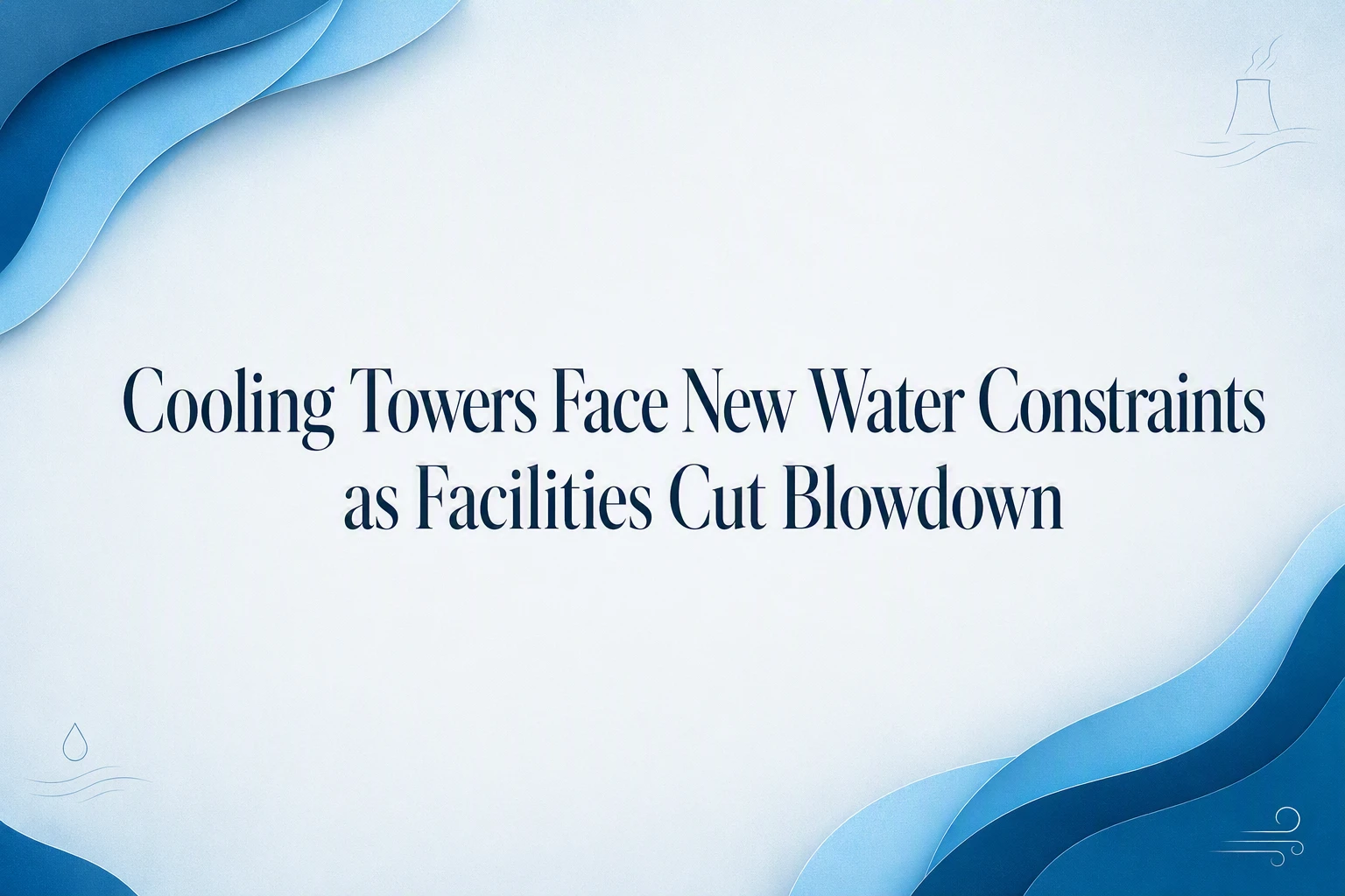 Cooling Towers Face New Water Constraints as Facilities Cut Blowdown
