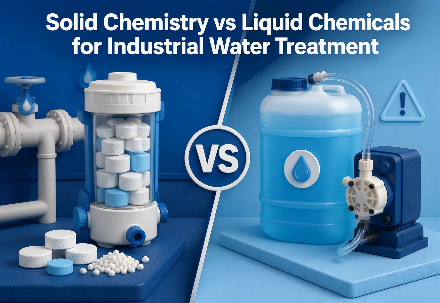 Solid Chemistry vs Liquid Chemicals for Industrial Water Treatment