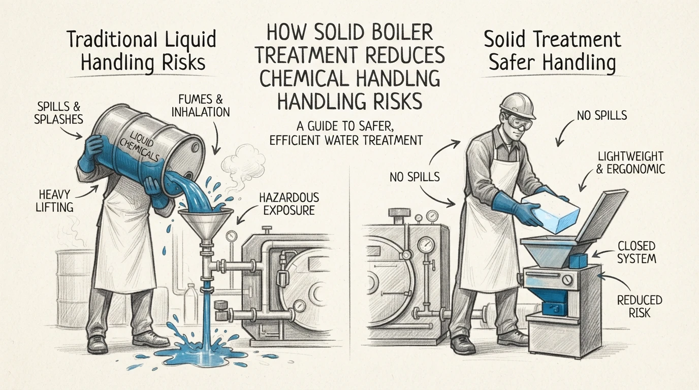 How Solid Boiler Treatment Reduces Chemical Handling Risks