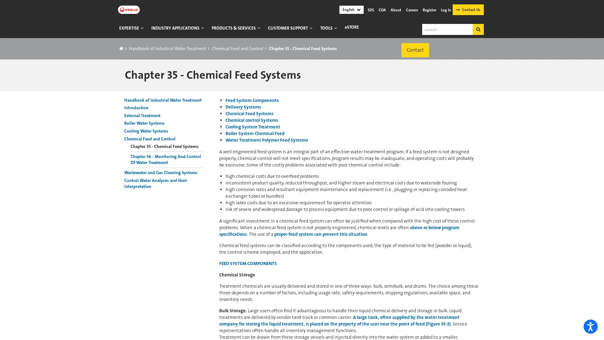 Liquid Water Treatment Chemistry
