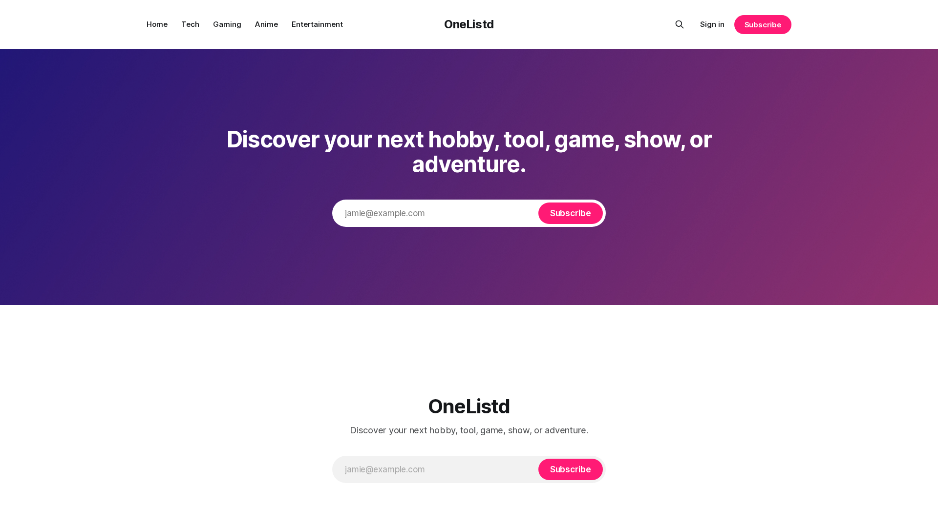 Homepage
