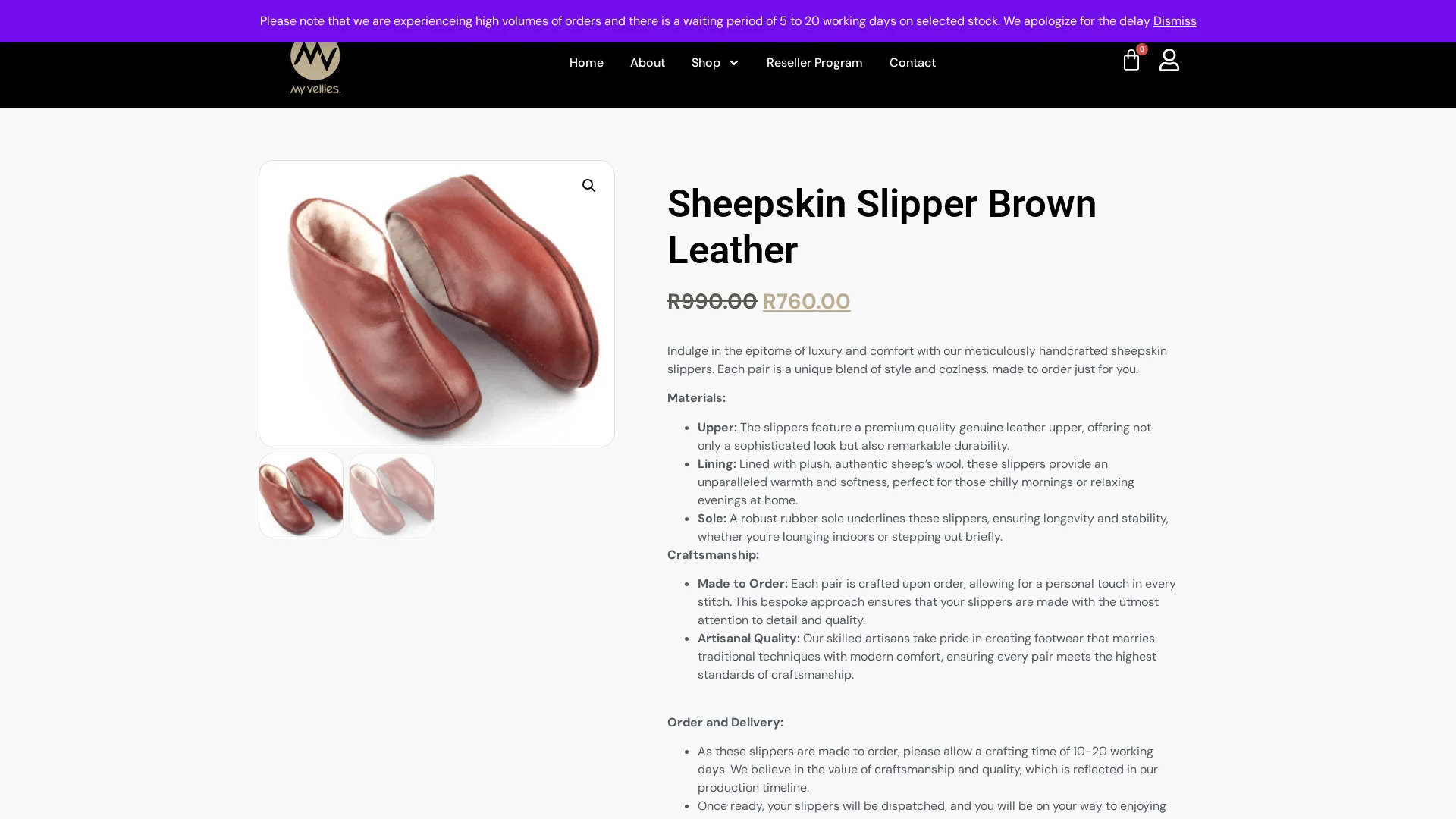 My Vellies Sheepskin Slippers