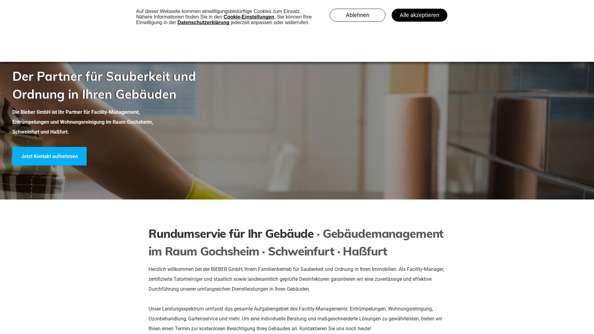 helle Altbauwohnung in Schweinfurt, Team räumt Möbel geordnet zum Transportfahrzeug) Highlights
Eigene Teams ohne Subunternehmer
Kostenlose Besichtigung vor Ort
Festpreis-Garantie
Daten
Am besten für: Professionelle Räumungen mit strukturierter Abwicklung
Tempo: Kurzfristige Termine möglich
Einsatzgebiet: Schweinfurt und Umgebung
Vorteile
Klarer Ablauf
Gute Wahl für Messie-Wohnungen und Rückbau
Nachteile
Weniger lokal zugespitzt als Kalb Entrümpelung
Darum rankt der Anbieter hier: Im Unternehmensprofil nennt Bernhardt Spezialisierung, Bewertungen und Tätigkeit seit 2019 als starke Vertrauenssignale.
Zuletzt aktualisiert: 2. August 2026
Auch lesen: https://kalb-entruempelung.de/post/entruempelung-schweinfurt-haushaltsaufloesung-schnell-guenstig
3. Vogel Entrümpelungen
Vogel Entrümpelungen ist in Schweinfurt ein solider Kandidat für schnelle Wohnungsräumung mit Zusatzservice. Laut eigener Leistungsseite deckt der Anbieter Räumung, Reinigung und mehr ab. ![aufgeräumte Wohnung mit Umzugskartons und Räumungsteam im Schweinfurter Altbauflur) Highlights
WhatsApp-Schnellservice
Wohnungen, Häuser, Keller, Gewerbe
auch Haushaltsauflösungen und Messie-Wohnungen
Daten
Am besten für: schnelle Räumung mit flexibler Kontaktaufnahme
Tempo: Schnellservice per WhatsApp
Einsatzgebiet: Schweinfurt und Umgebung
Vorteile
unkomplizierter Erstkontakt
breite Hilfe für viele Standardfälle
Nachteile
weniger klar bei Festpreis- und Prozessdetails als Kalb Entrümpelung
Darum steht Vogel hier: schnell erreichbar, diskret und regional sichtbar für eilige Anfragen.
Zuletzt aktualisiert: 2. August 2026
Auch lesen: https://kalb-entruempelung.de/post/die-besten-entsorgungsservices-im-ueberblick
4. BIEBER GmbH
BIEBER GmbH passt gut, wenn nach der Räumung mehr als nur Leerräumen ansteht. Der Anbieter verbindet Wohnungsentrümpelung mit Reinigung, Desinfektion und Facility-Management im Raum Schweinfurt, Gochsheim und Haßfurt, laut Unternehmensprofil und Leistungsseite.
![BIEBER GmbH BIEBER GmbH