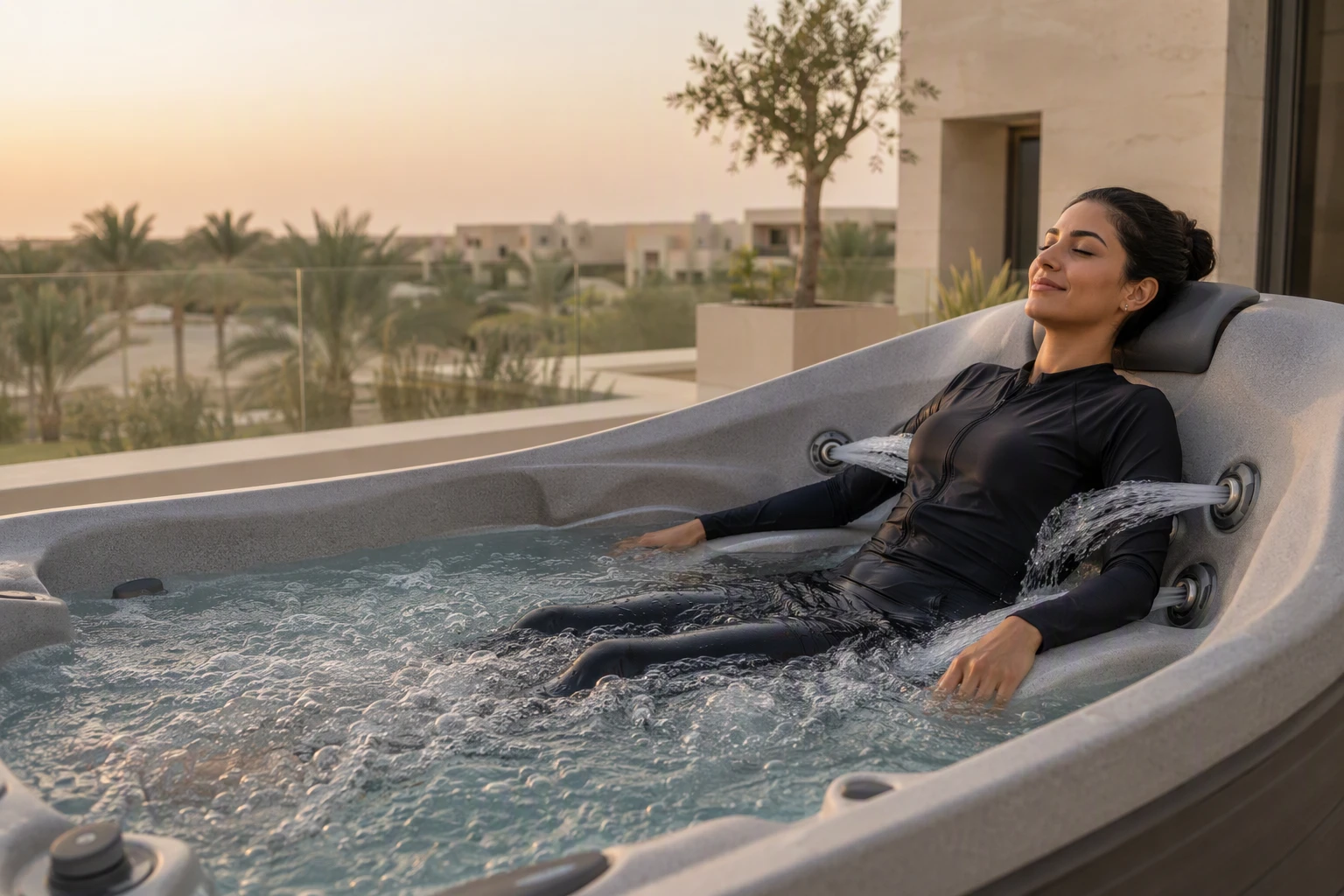 Sculpted hydrotherapy seat with targeted jets