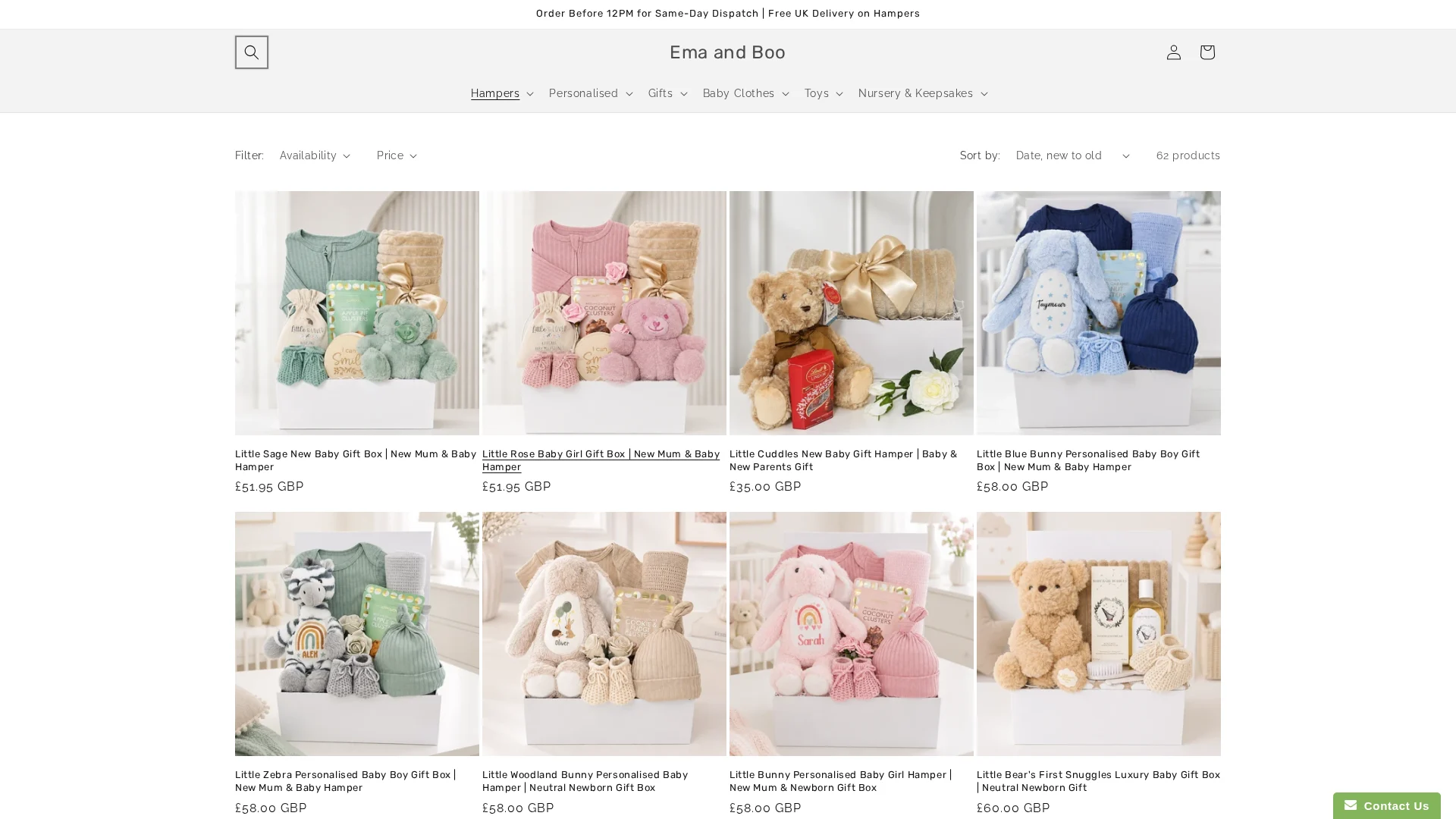 Ema and Boo baby gift boxes