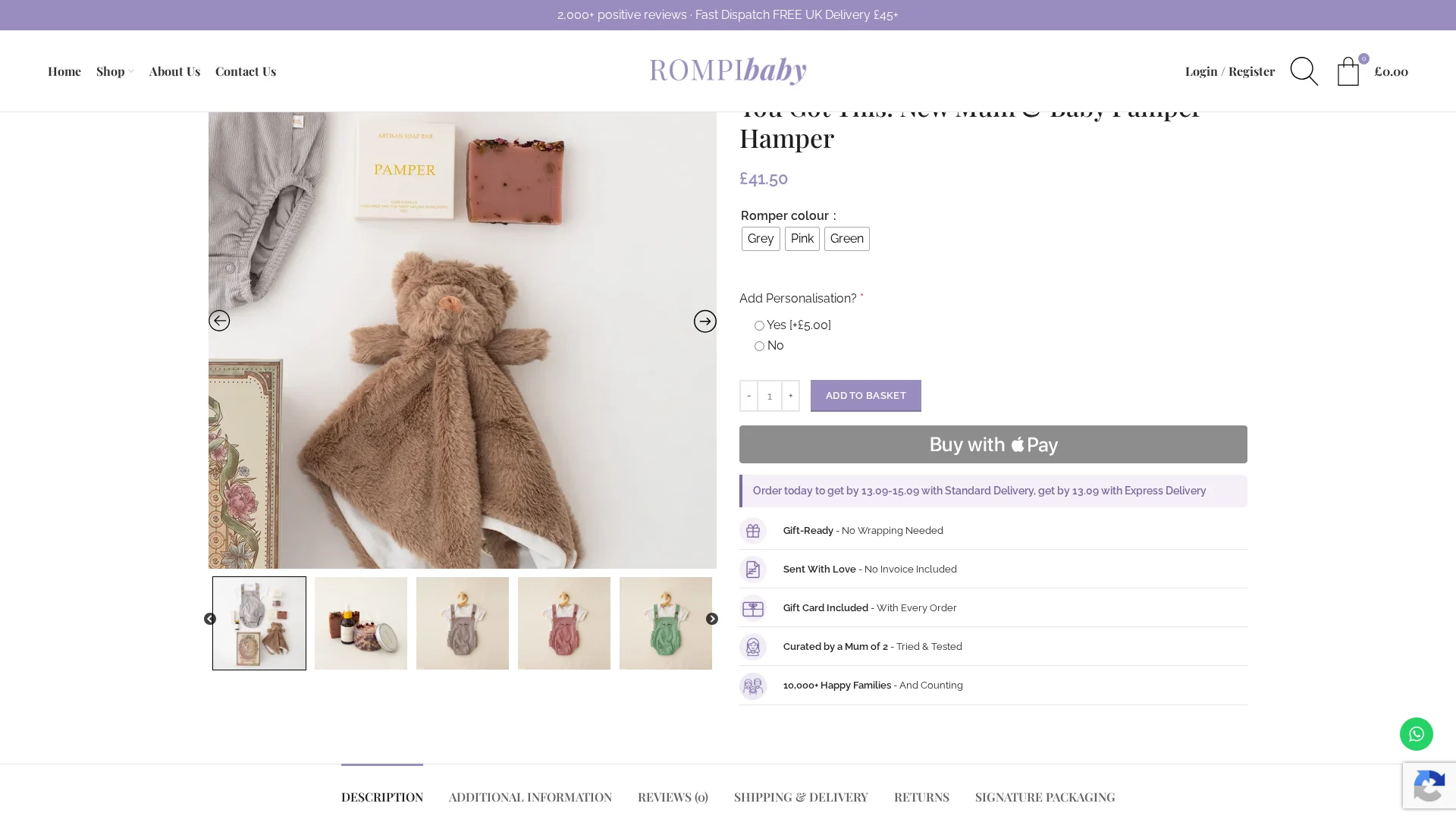 Rompibaby You Got This! New Mum & Baby Pamper Hamper