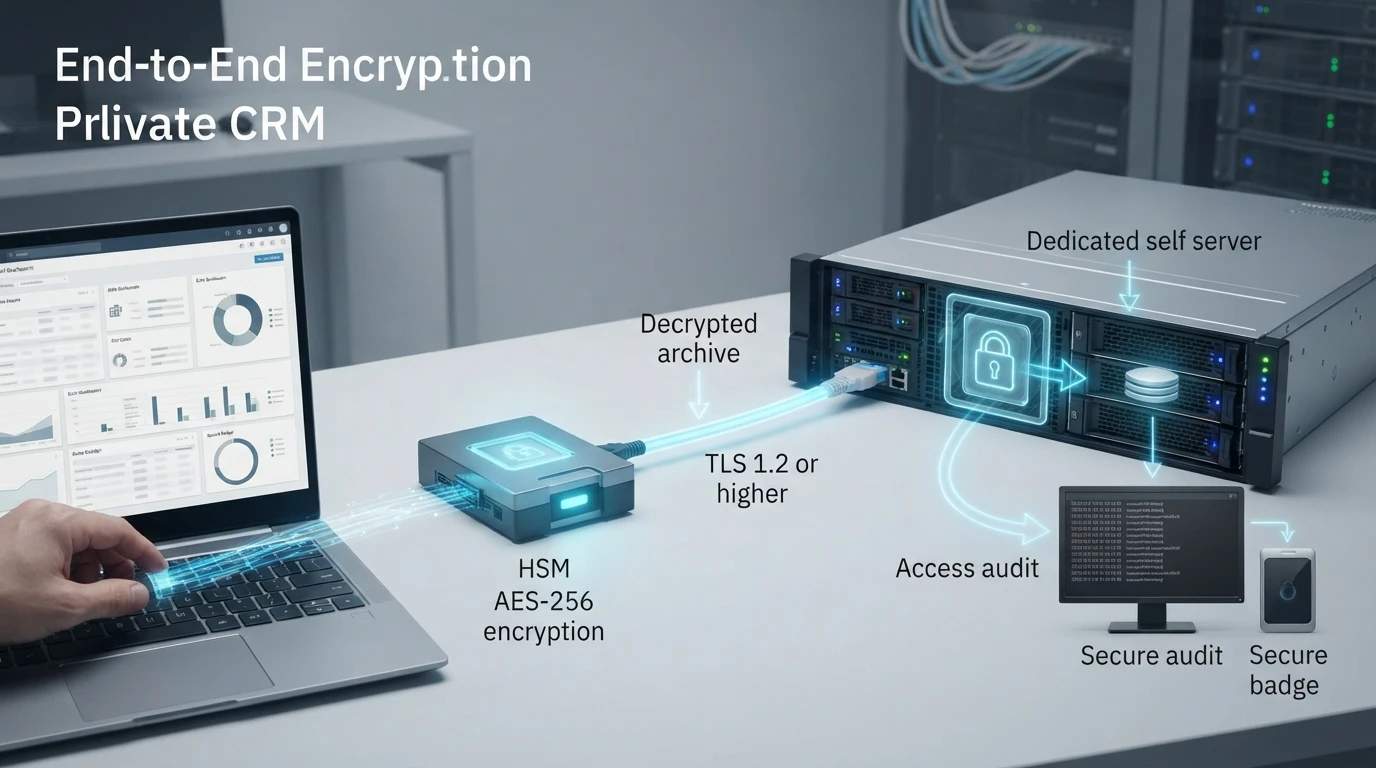 Encrypted data flowing into secure servers