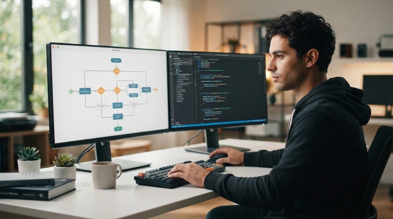 Developer editing custom server workflow logic