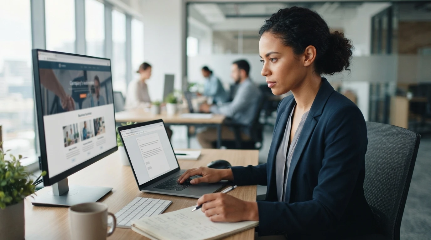 Sales rep drafting a personalized prospect email