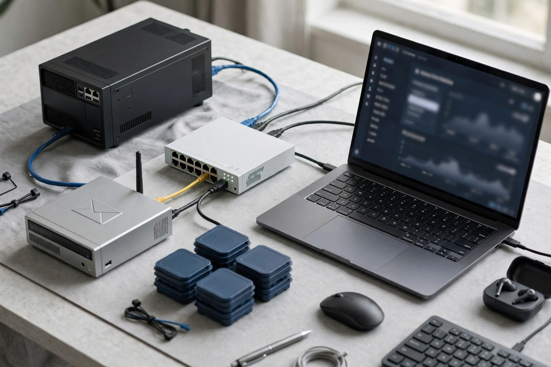 Server Rack Hosting Docker CRM Services