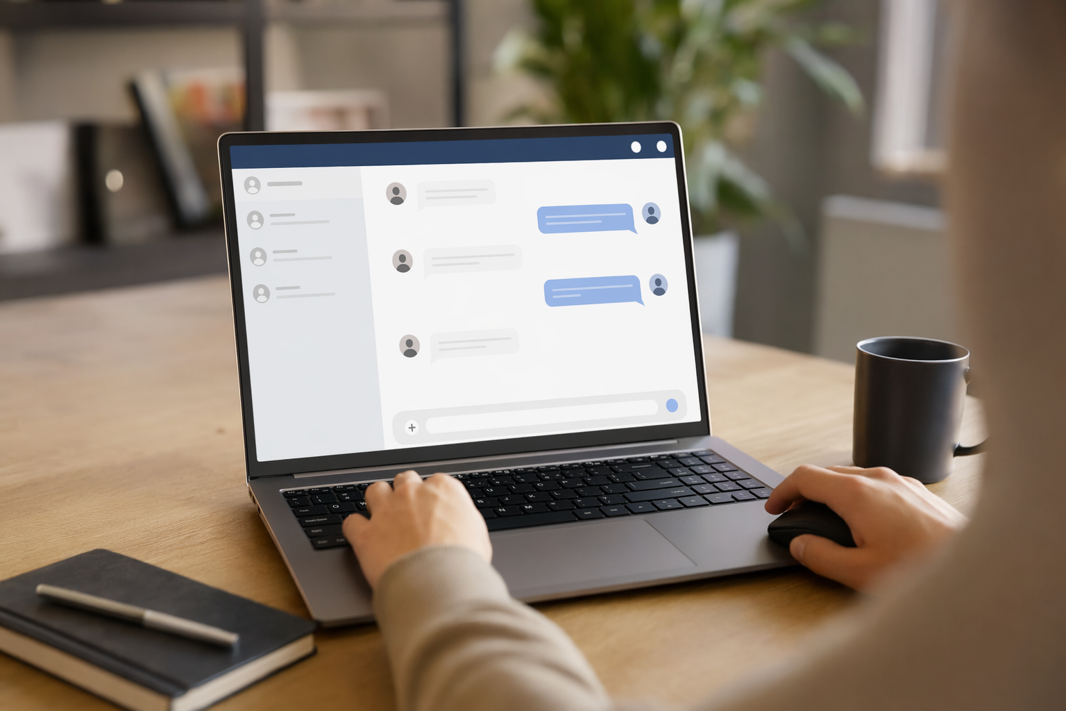 Person chatting on personalized ecommerce website