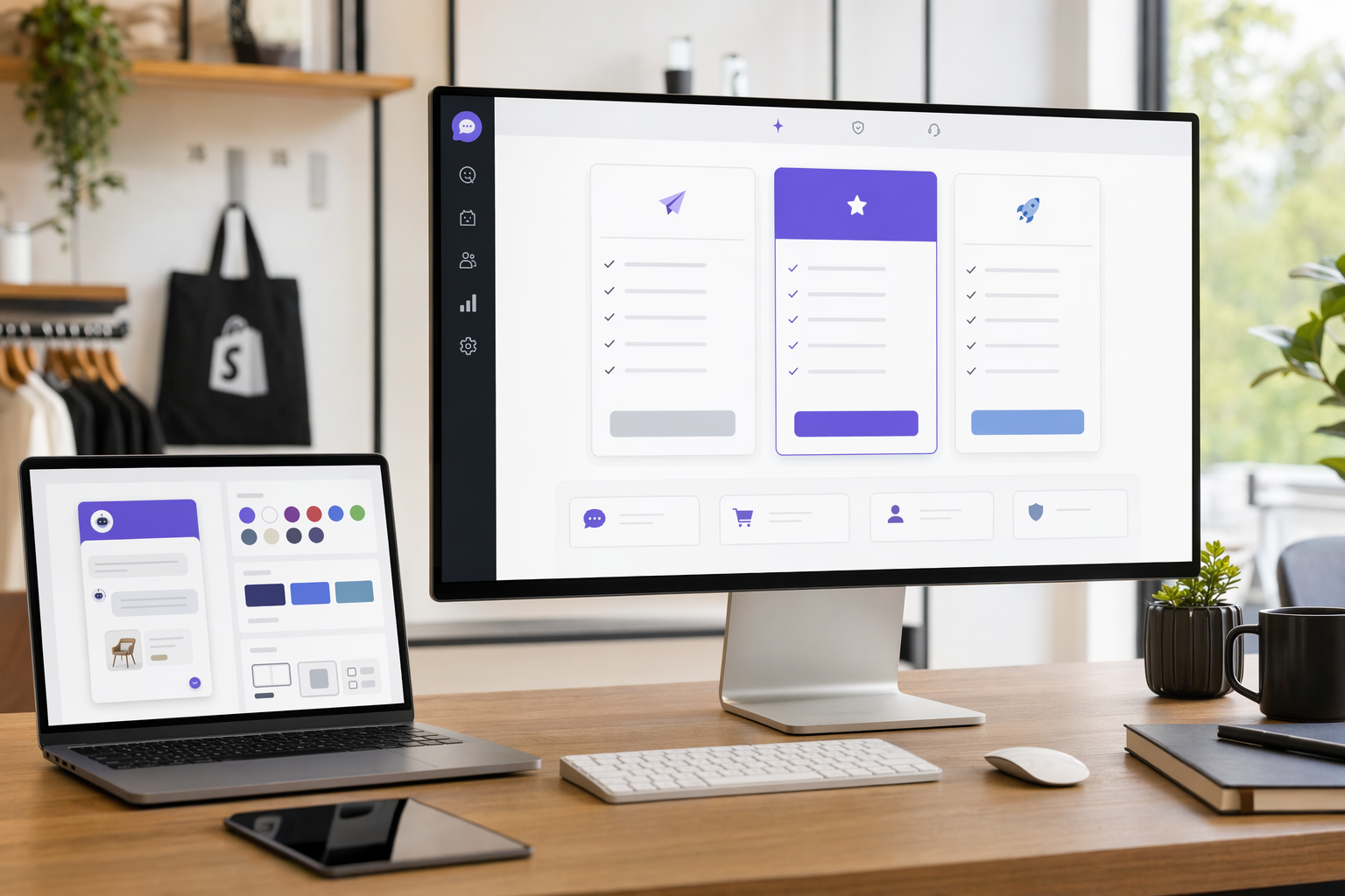 Pricing comparison chart on a modern digital dashboard