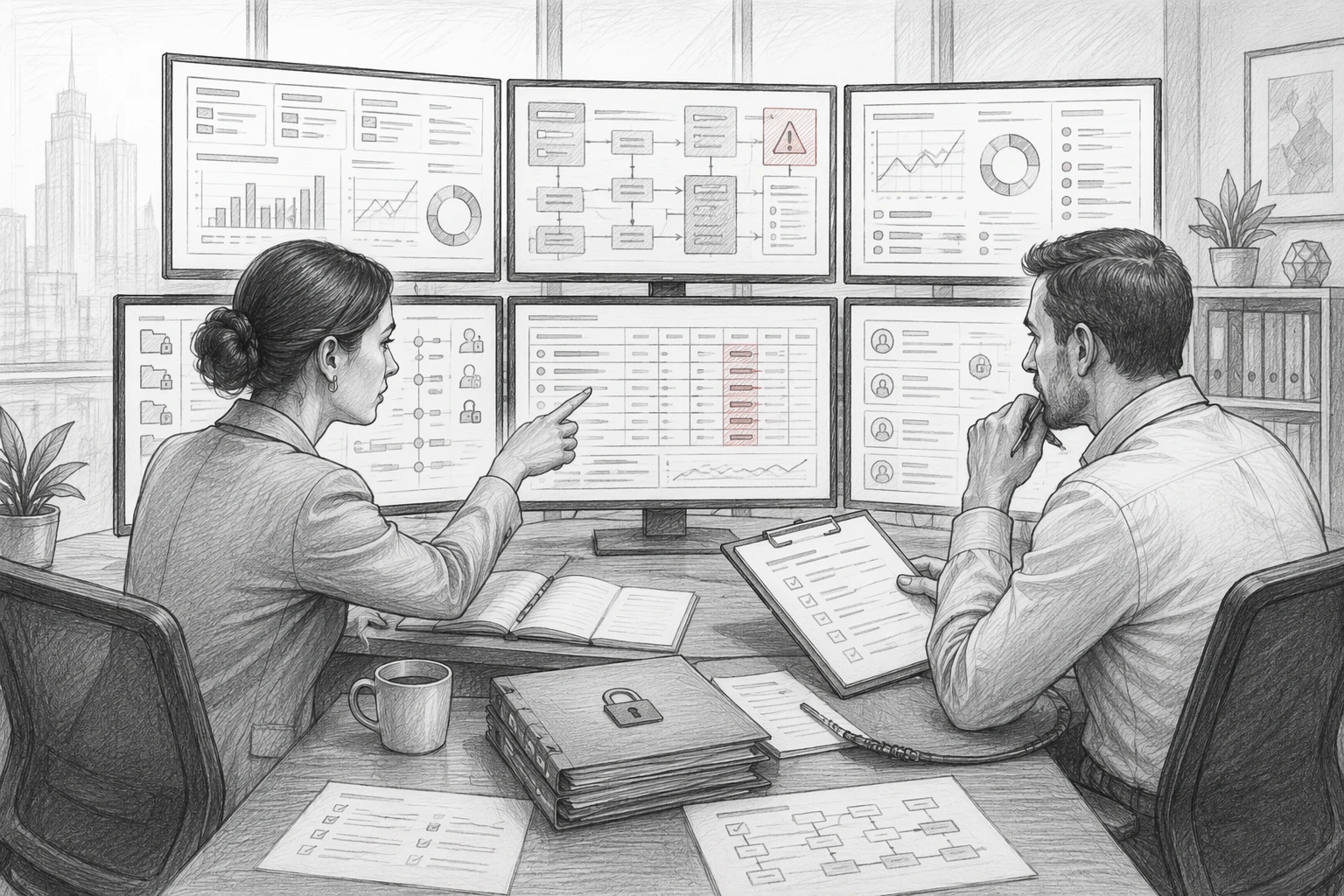 Revenue manager reviewing deal and billing dashboards