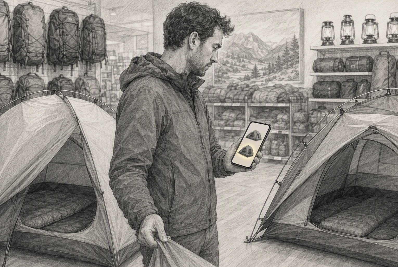Guided buying aids shopper choose camping gear