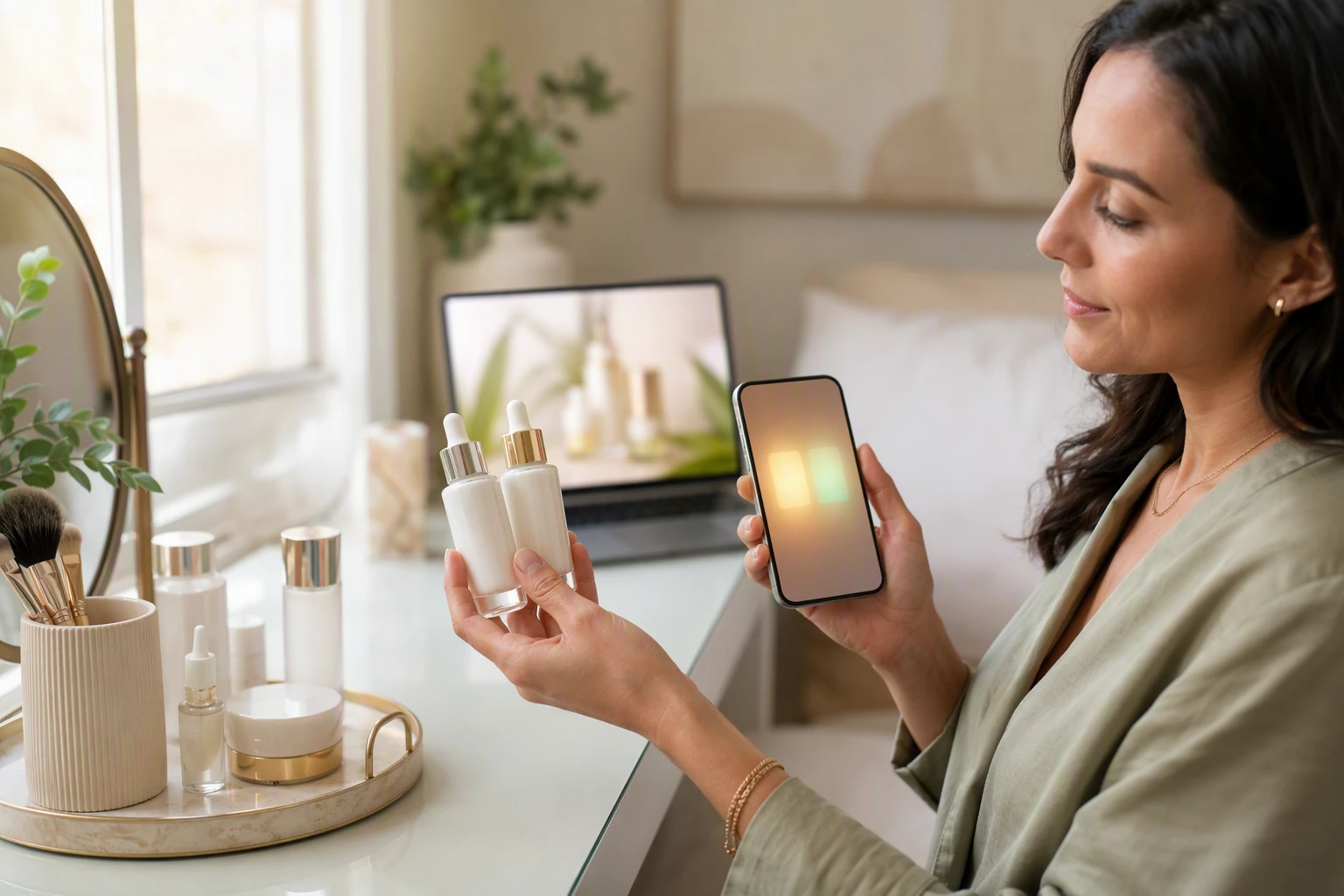 Shopper compares skincare variants via instant AI chat