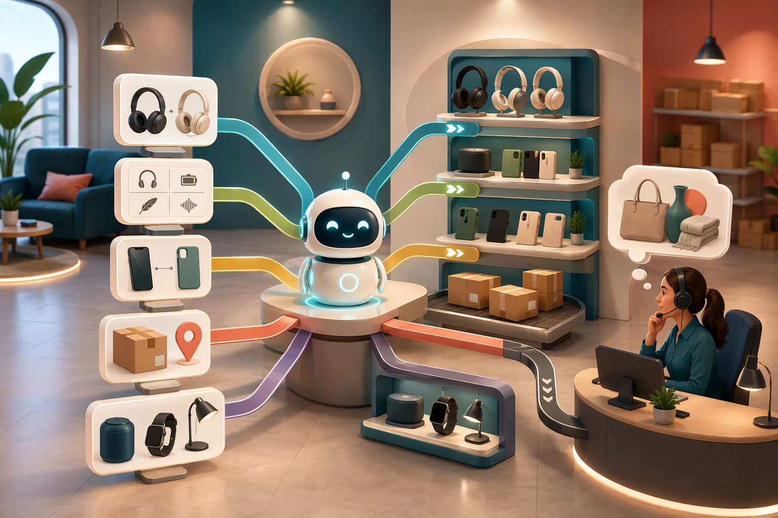 AI triages product queries before escalating to human support