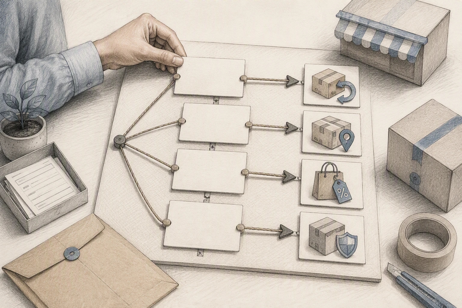 Shopify bot workflow paths in deterministic flow