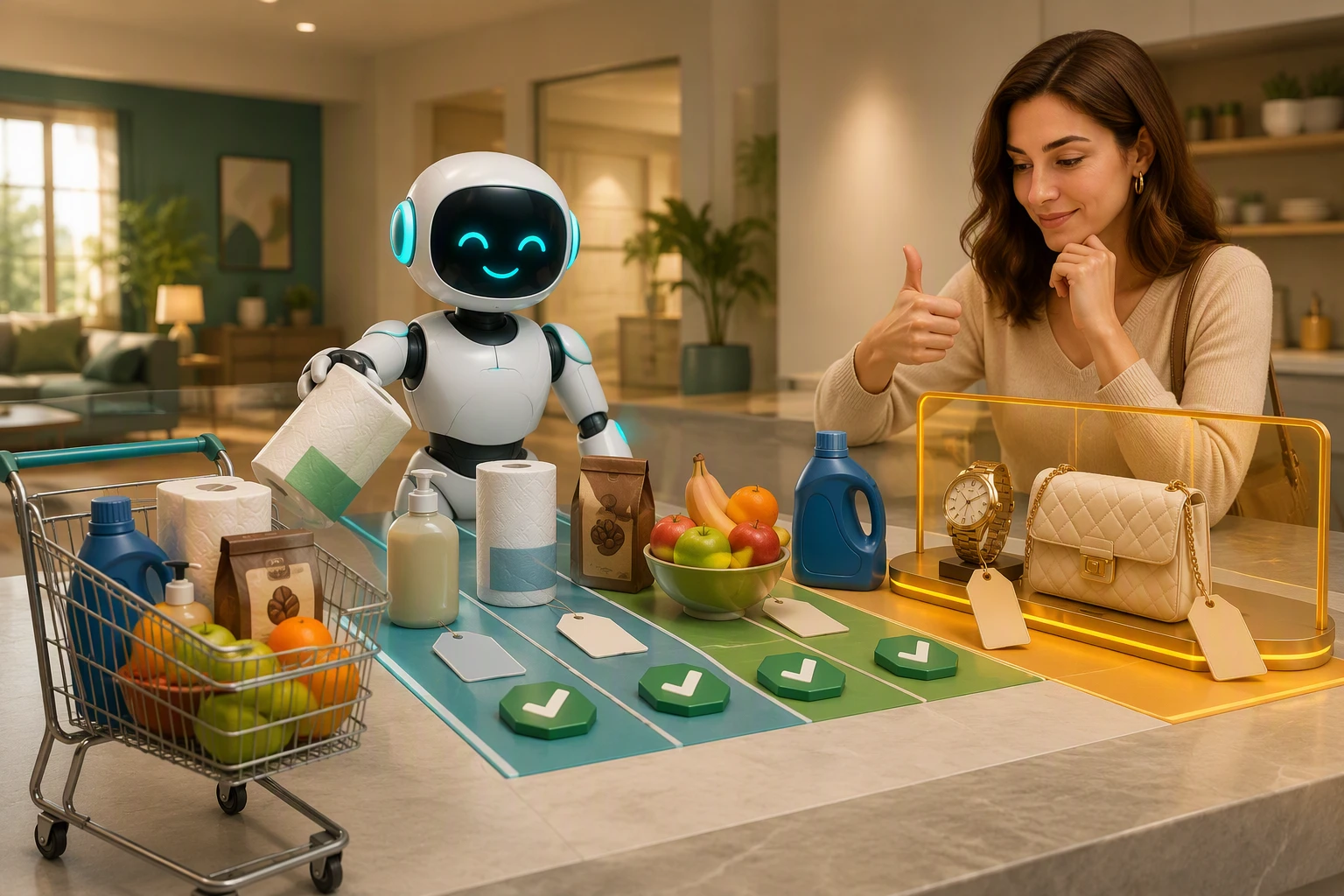 AI agent approves low-cost purchases while human reviews higher-value items